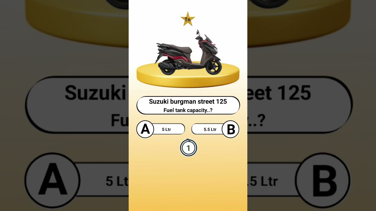 Suzuki burgman street 125 fuel tank capacity..? 