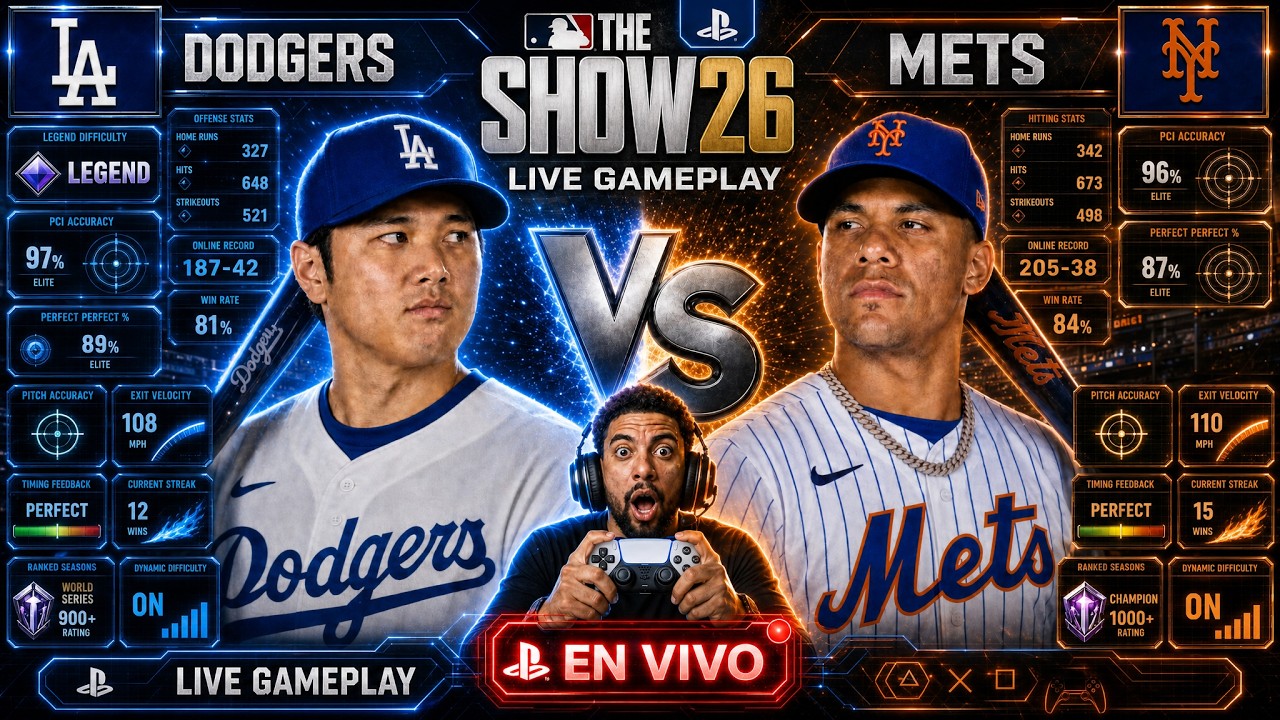 🔴 EN VIVO | DODGERS 🆚 METS | MLB THE SHOW 26 GAMEPLAY 🎮 | ¿QUIÉN GANA ESTA BATALLA?