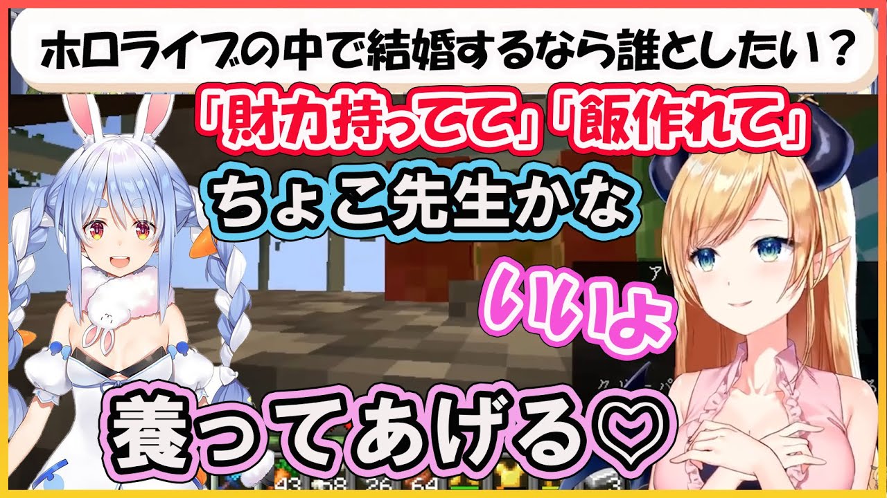 ホロライブ切り抜き ぺこらの結婚したいホロメンに選ばれたちょこ先生の反応 癒月ちょこ 兎田ぺこら Hololive Youtube ホロライブ切り抜き ぺこらの結婚したいホロメンに選ばれたちょこ先生の反応 癒月ちょこ 兎田ぺこら Hololive Youtube