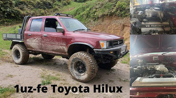 LN106 hilux with 1uz and auto. Fixing air leaks, fuel supply issues and stuff.  It runs good now