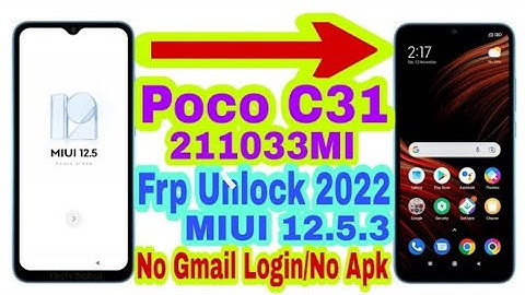 poco c31 miui 12.5.3 frp bypass without pc || New Trick 2023 || bypass Google account 100% working
