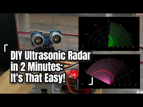 DIY arduino ultrasonic radar in  2 minutes. Only 3 steps are needed.