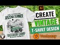 How to make vintage t shirt design |  T shirt design in Illustrator | Vecteezy