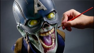 Zombie Captain America Sculpture Timelapse - What If...?