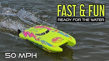 Maiden Run GPS-snelheidstest Proboat Blackjack 24 4s RTR Catamaran Rc-boot