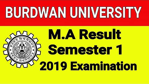 Burdwan University M.A Result, Sanskrit Semester 1|| 2019 Examination