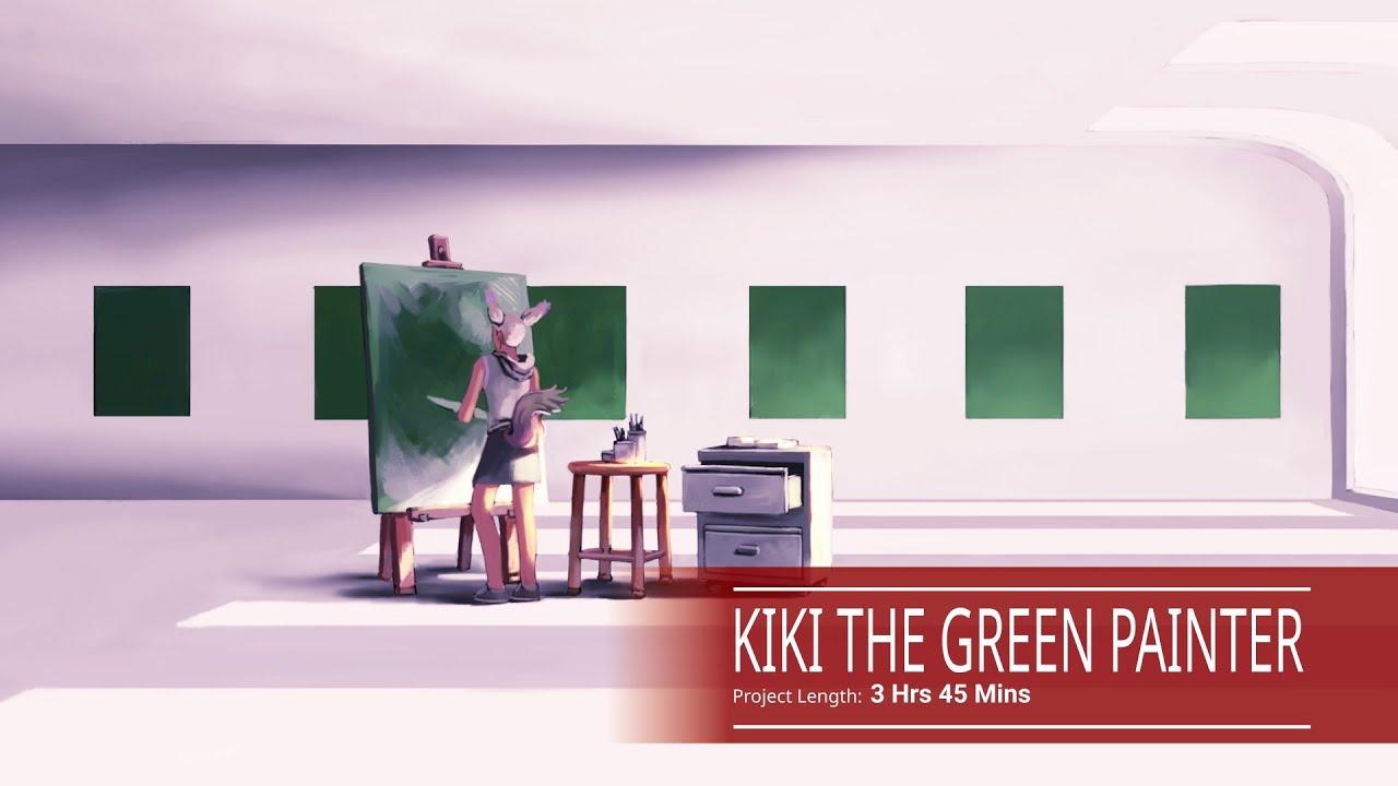 Kiki, The Green Painter - Krita Timelapse
