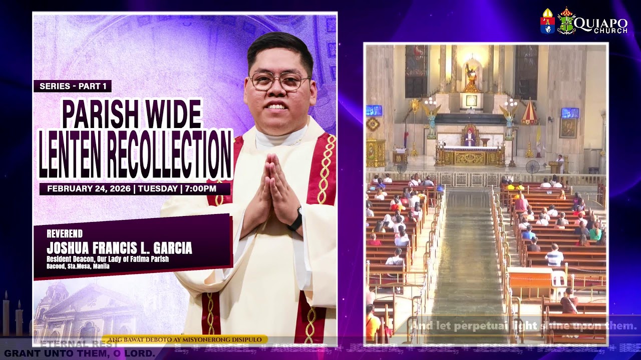#QuiapoChurch 7AM LIVE MASS • 23 FEBRUARY 2026 • MONDAY of the First Week of Lent