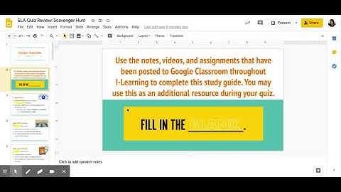 ELA Quiz Review: Scavenger Hunt