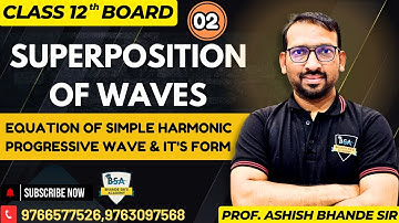 Superposition of Waves-2 | Equation of Simple Harmonic Progressive Wave & It