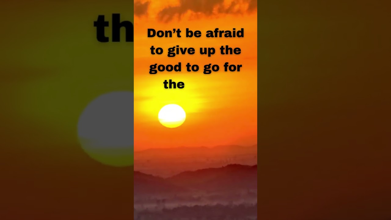 Let Go of Good for Great 