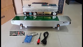 MESIN PRESS PLASTIK HARIZO FR900 CONTINUOUS BAND SEALER Alat Segel Las Pres Perekat Plastik Kemasan