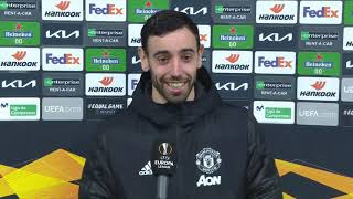 Bruno Fernandes Reacts To Manchester Uniteds Big Win Over Real Sociedad