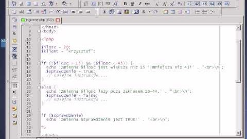 16. Operatory logiczne