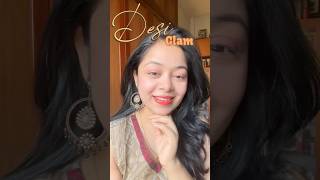 Desi Glam Makeup Look ✨ | Soft Eyes Bold Lips #desiglam #indianmakeup #glammakeup #ytshorts