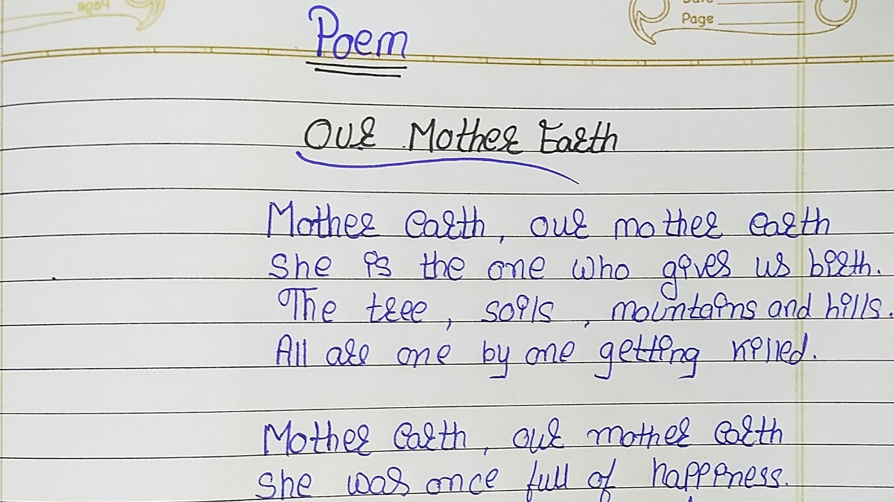 speech on nature mother