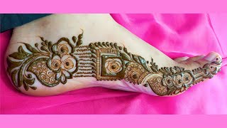 Easy Arabic Feet Mehndi Design Floral Leg Mehndi Design