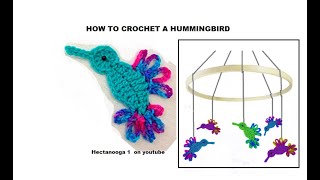 HOW TO CROCHET A HUMMINGBIRD APPLIQUE