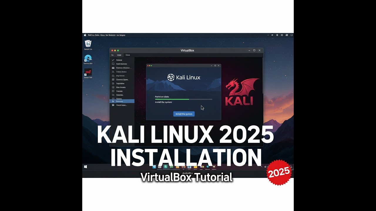 how to install kali linux 2025 in virtual box - YouTube