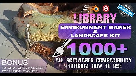 Environment Maker & Landscape Kit 1000 Brushes + TUTORIAL Creating Asset for Unreal Engine 5
