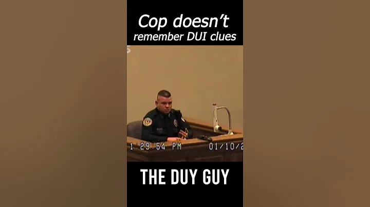 The DUI Guy Slams Cop Who Doesn't Even Remember Field Sobriety Clues