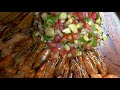 Pan Seared Shrimp with Pipino Kamatis Ensalata