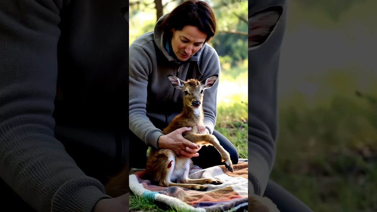 Rescue a trapped deer  