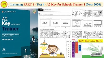 A2 KEY for Schools Trainer 1 - Listening Part 1 - Test 4 (Transcript + Key)