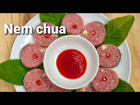 Cách làm Nem chua đảm bảo vệ sinh | How To Cook Fermented Pork Roll | Hà Ly Cooking