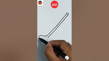 Draw a simple hockey using these simple steps #shorts #ashortaday Canvassing Passion