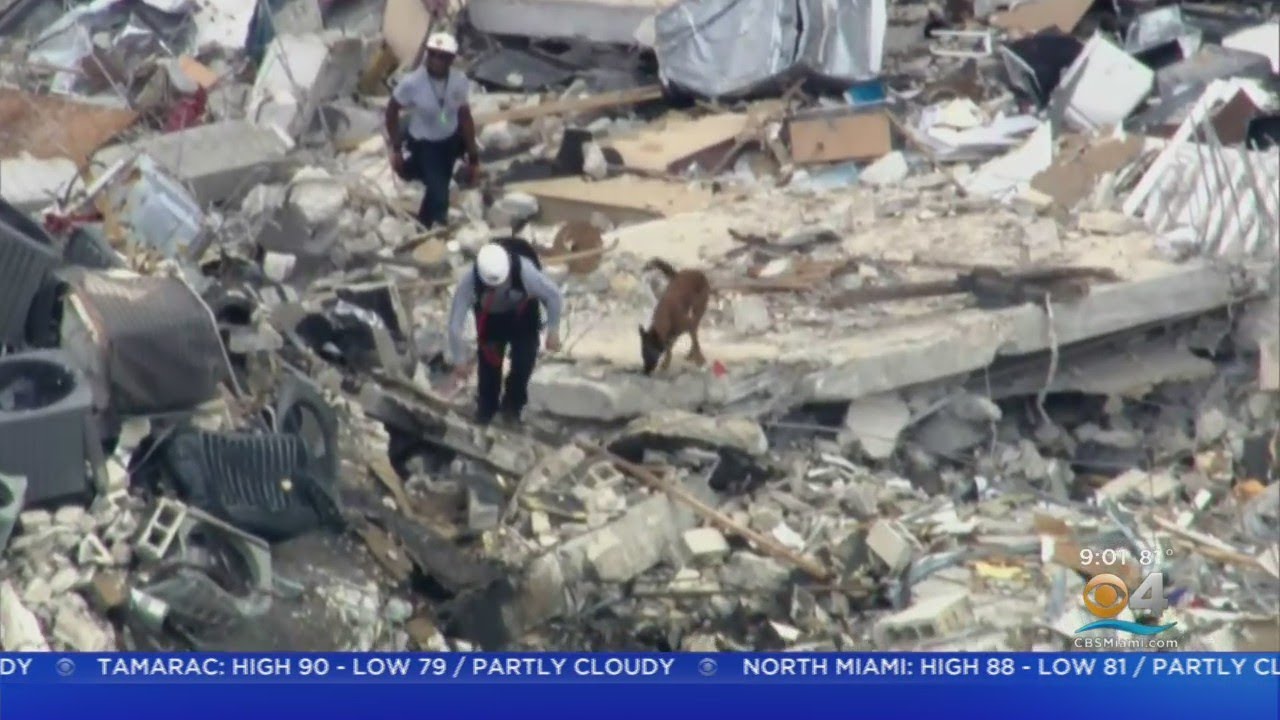 Search For Survivors Continues At Surfside Condo Collapse Site - YouTube