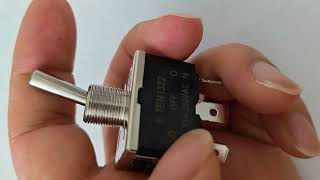 Rocker Toggle Switch Heavy Duty E-TEN1322 15A 250V 6 Pin 3 Position SPST On/OFF/On Switch for Car