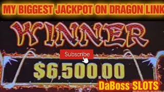 4 JACKPOT HANDPAYS ON DRAGON LINK & DOLLAR STORM SLOT MACHINE #dabossslots