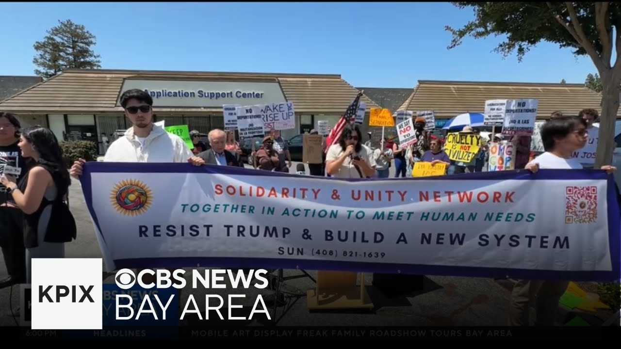 Protesters rally at ICE offices in San Jose following week of arrests of immigrants