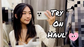 4K try on haul | Transparent outfit for work and date