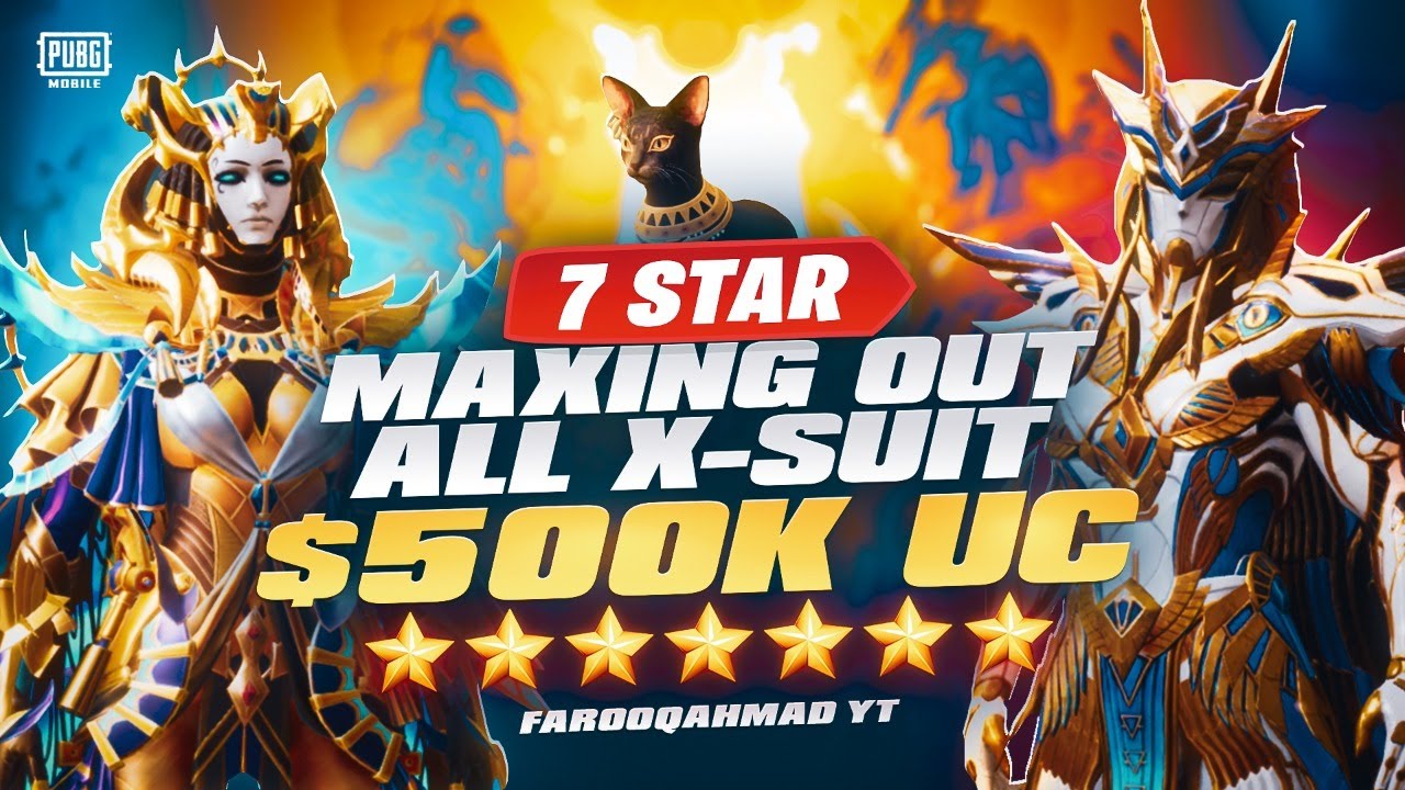 Iridescence & Pharaoh X-Suit Level 6 & 7 Maxed out | 2 X-Suit Giveaway | 🔥 PUBG MOBILE🔥