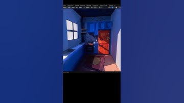 Hand Painting Process In Blender - Low Poly Kitchen NPR Scene