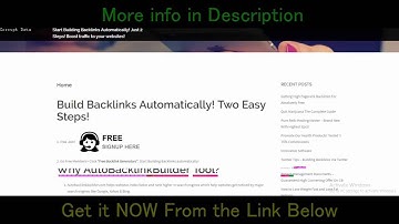 Automatic Backlink Generator, Traffic Booster System | Start Building Backlinks Automatically !