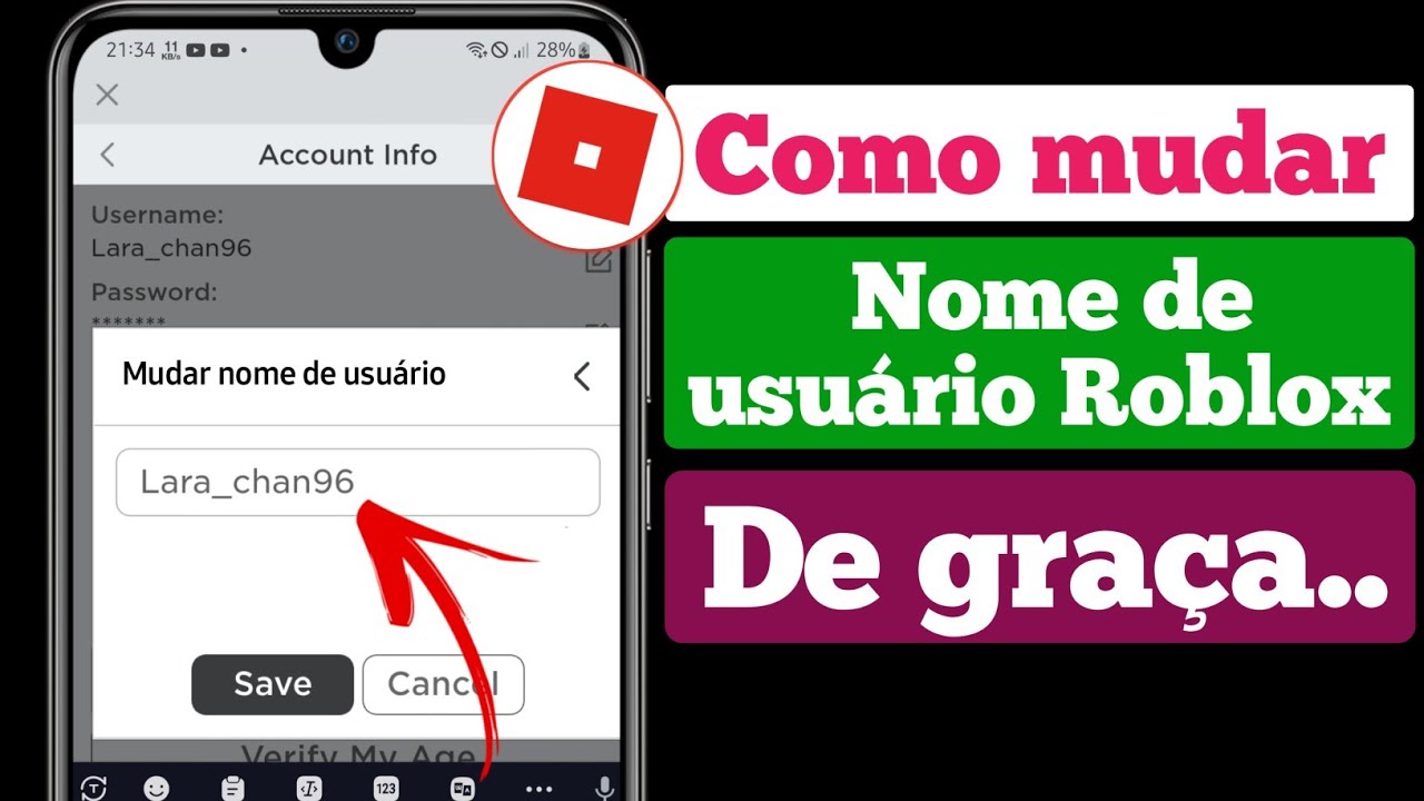 COMO TROCAR DE NOME NO ROBLOX DE GRAÇA 