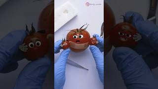 Tomato C-Section - Twin Girls 😱🍅 #fruitsurgery  #shorts  #animation #cute #baby #twins #sweet #butt