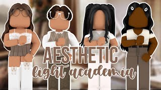 5 AESTHETIC light academia roblox outfits (part 3) || coziivibes