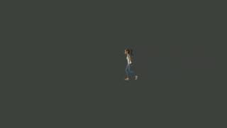 Rain walk cycle (side view)