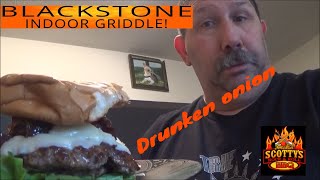 Drunken onion Smash Burger on the Black stone 17 in E series Electric griddle