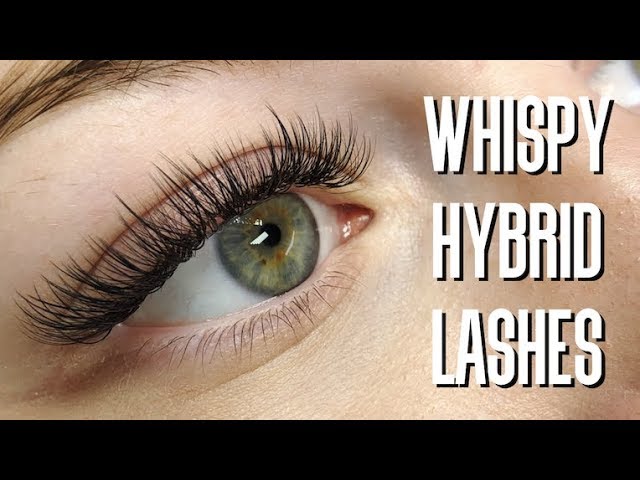 Light wispy hybrid doll eye lash extensions