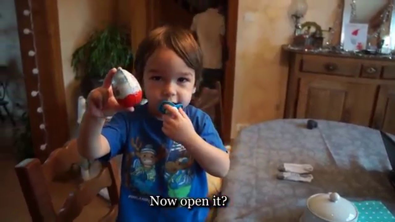 3 Year Old & His Kinder Surprise – Merry Christmas