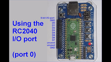 Using the RC2040 I/O port