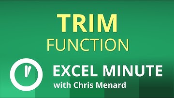 Excel TRIM Function - Strips extra spaces from text | Excel One Minute Quick Reference