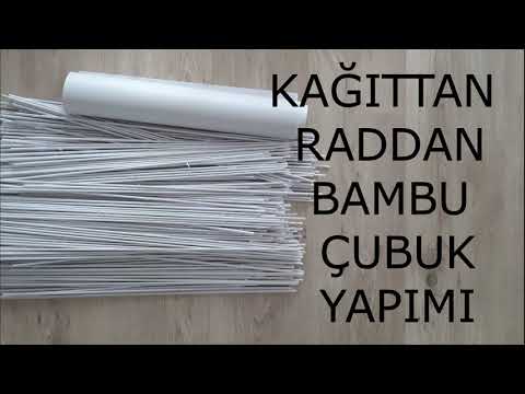 MALİYETİ 10 TL OLAN KAĞITTAN RATTAN BAMBU  ÇUBUK YAPIMI