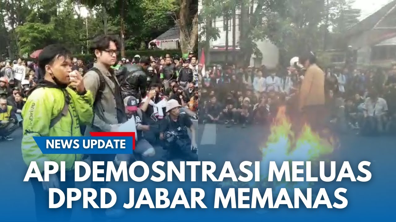 MAHASISWA & OJOL BERSATU GRUDUK DPRD JABAR! Demo Pecah Di Gedung DPRD Jabar Bentuk Solidaritas Affan
