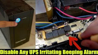 How to turn off or disable any UPS beeping alarm sound easily DIY | UPS sound off trick